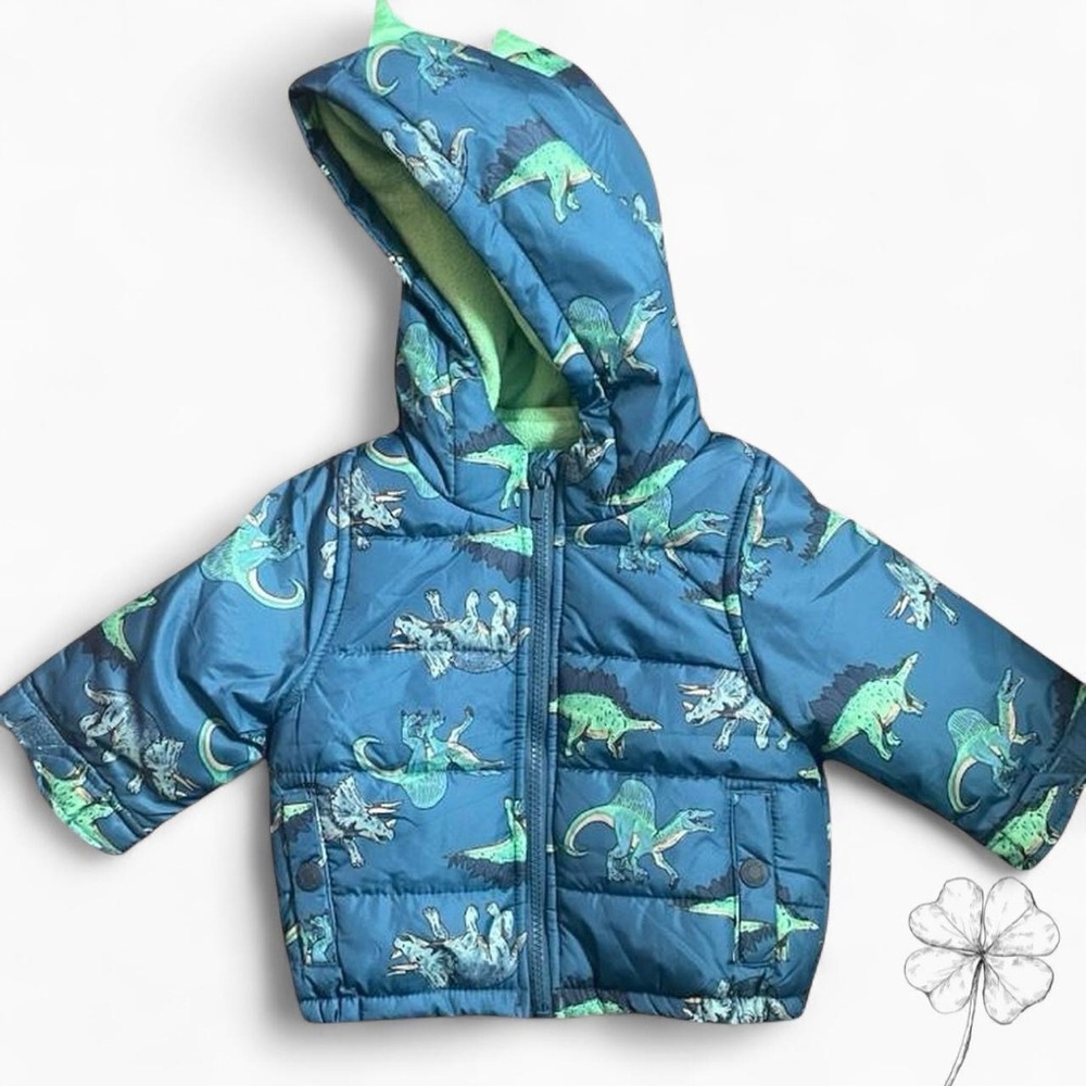 Carter's Green and Blue Dinosaur Jacket